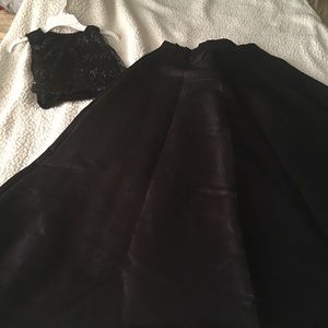 Two piece black dress